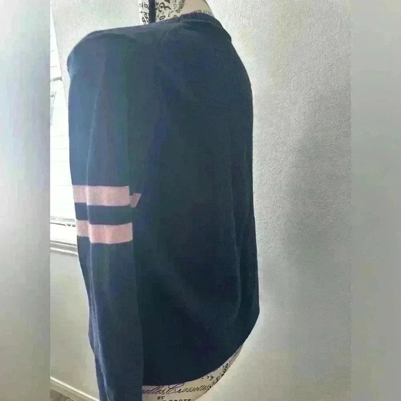 TOMMY HILFIGER Crew Neck Cotton 5% Cashmere Pullover Jumper Sweater Women Size S - Picture 3 of 9